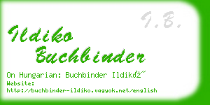 ildiko buchbinder business card